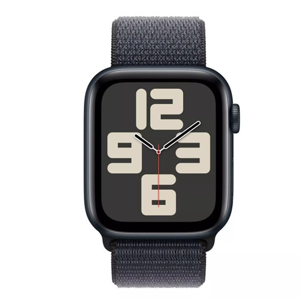ساعة آبل واتش اس إي - GPS - مقاس 40 ملم - بهيكل من الألومنيوم بلون Midnight مع سوار Ink Sport Loop ساعة آبل واتش اس إي - GPS - مقاس 40 ملم - بهيكل من الألومنيوم بلون Midnight مع سوار Ink Sport Loop